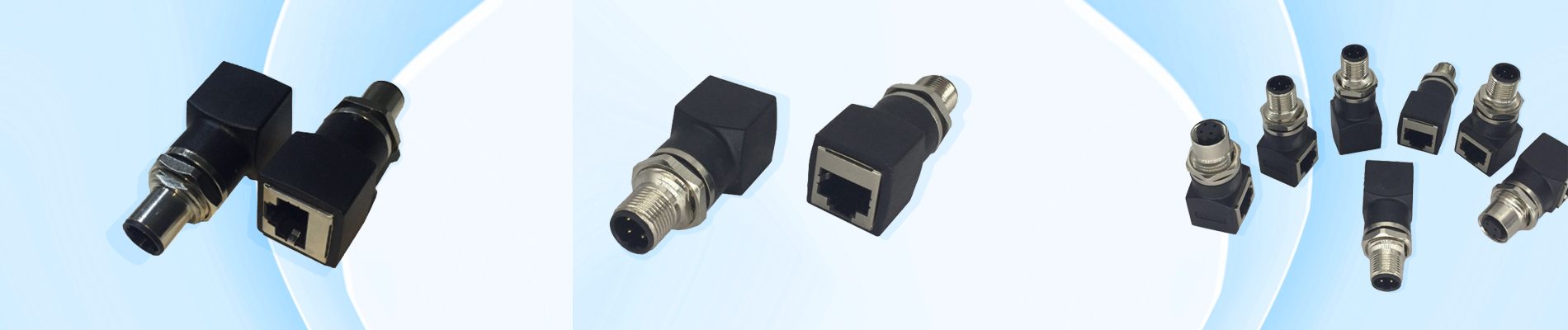 Adaptador Ethernet RJ45 Plug To M12 4 Core Male or Female Connector