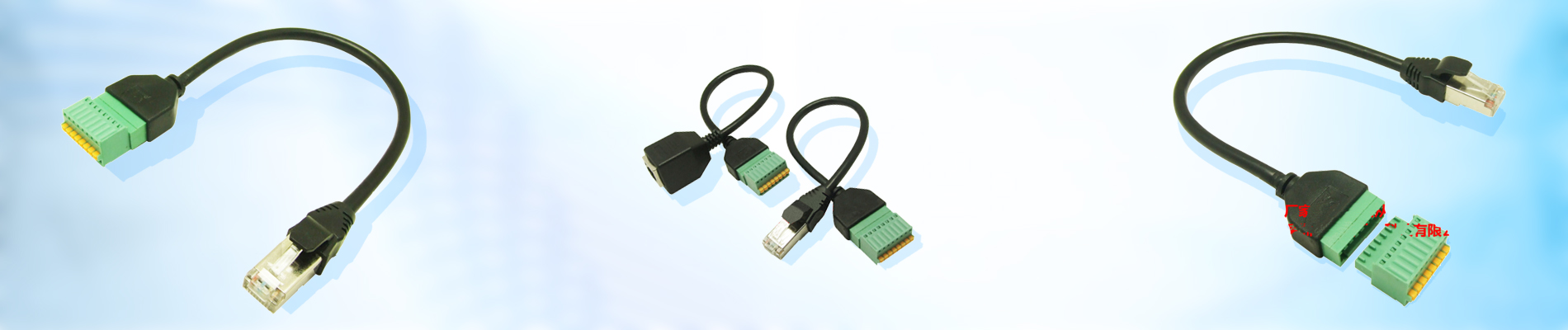 Adaptador RJ45 Network Connector 8P8C to 8 Pin Screw Terminal Block Adapter 30cm Long for Security CCTV Video Solution