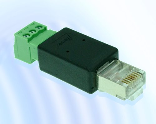 Adaptador RJ45 Network Male 8P8C to 3-pin Screw Terminal Block