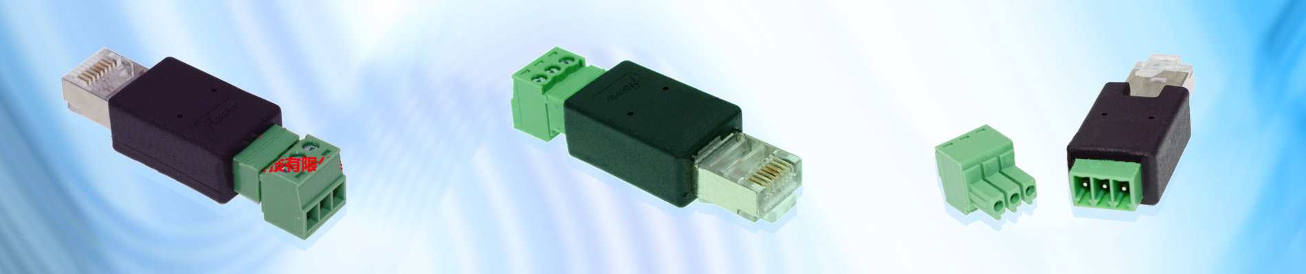 Adaptador RJ45 Network Male 8P8C to 3-pin Screw Terminal Block