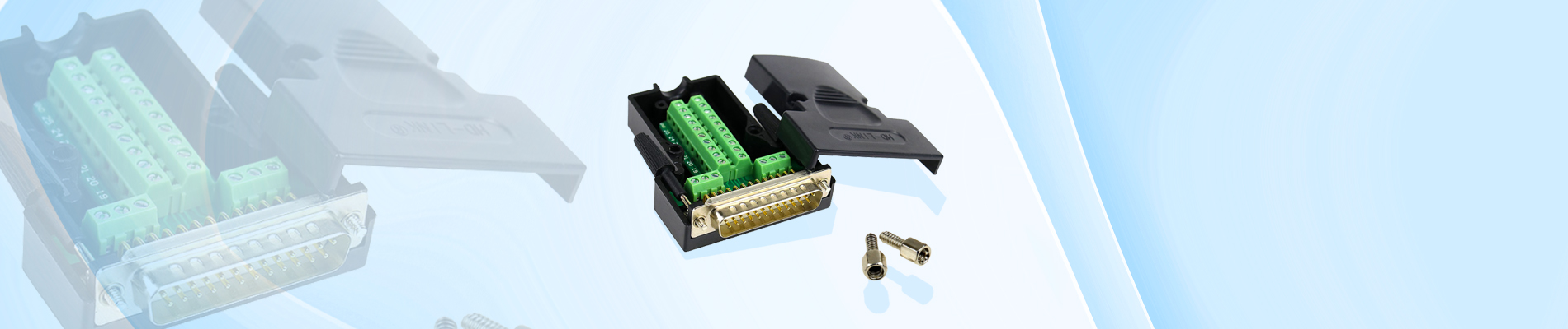 Adaptador con carcasa DB25 D Sub 25 Pin Connectors to Terminal Blocks