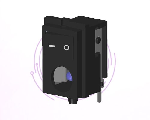 DC Power Jack with Vertical Rocker Switches (HRJ)