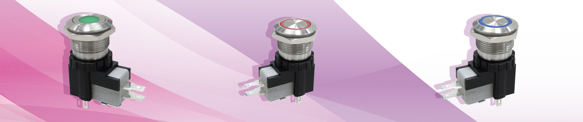High Current Metal Pushbutton Switches (19mm)